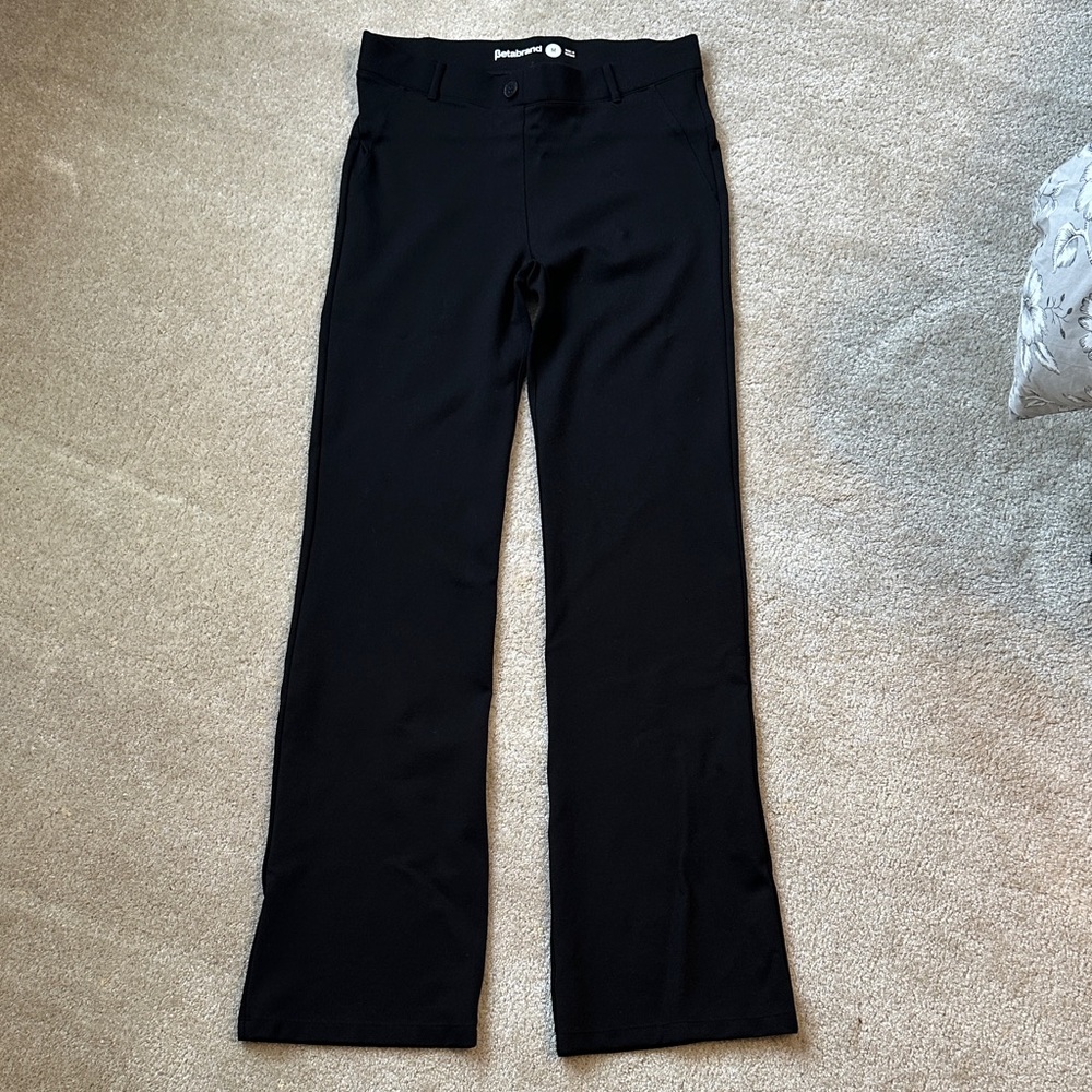 Betabrand Black Bootcut Leg Dress Pant Yoga Pants